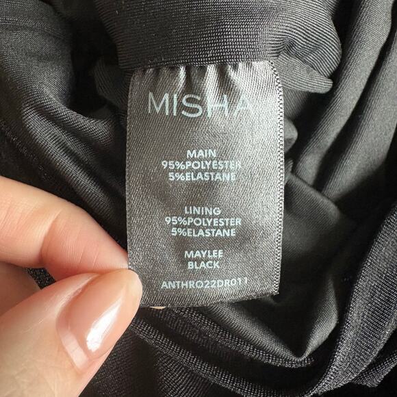 MISHA Maylee Off Shoulder Dress Black Size XXS - Picture 6 of 7